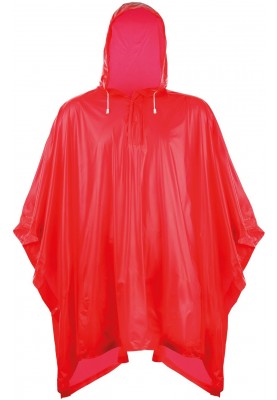 Einfacher roter Regenponcho