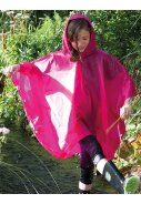 Einfacher rosa Kinder Regenponcho 2