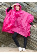 Einfacher rosa Regenponcho 2