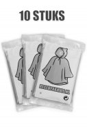 Silbergraue Einweg Regenponcho's (10 St.)