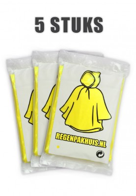 Gelbe Einweg Regenponcho's (5St.)