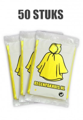 Gelbe Einweg Regenponchos (50 St.)