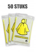 Gelbe Einweg Regenponchos (50 St.)