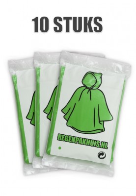 Grüner Einweg Regenponcho's (10 St.)