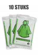 Grüner Einweg Regenponcho's (10 St.)