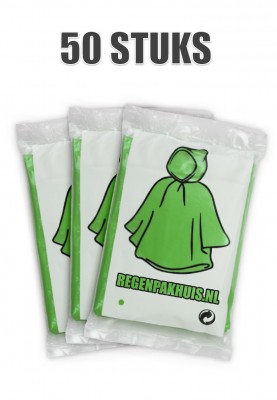  Grüne Einweg Regenponchos (50 St.)