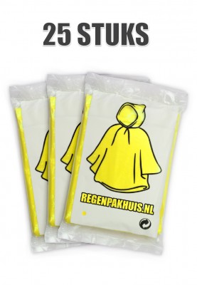 Gelbe Einweg Regenponcho's (25 St.)