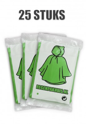 Grüne Einweg Regenponcho's (25 St.)