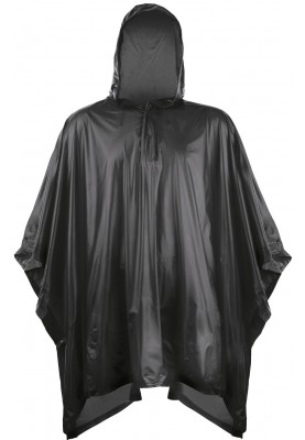 Einfacher schwarzer Kinder Regenponcho