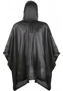 Einfacher schwarzer Kinder Regenponcho