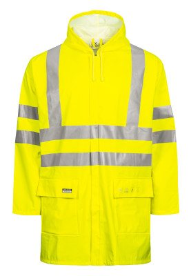 Lyngsøe Rainwear schwerentflammbare Regenjacke Hi-Vis gelb