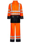 Lyngsøe Rainwear Hi-Vis Regenanzug fluor orange / marine