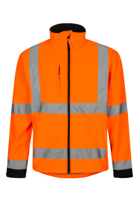 Lyngsøe Rainwear Hi-Vis Softshell fluor orange/schwarz