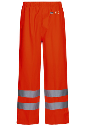 Fluor rote Hi-Vis Regenhose von Lyngsøe Rainwear