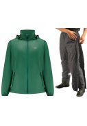 Forest Green Regenanzug von Mac in a Sac (Hose mit langem Reißverschluss)