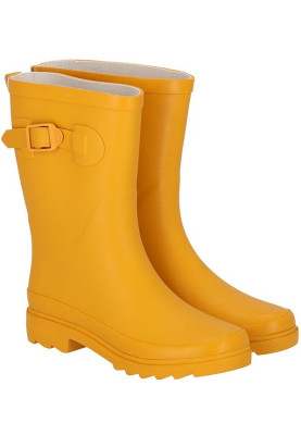 Gelbe (Ochre) Damen-Gummistiefel "Rubber Rain Boots" von XQ