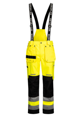 Gelb/schwarze Hi-Vis Regenhose von Lyngsøe Rainwear