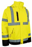 Gelb/schwarze Hi-Vis Regenjacke von Lyngsøe Rainwear