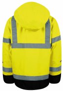 Gelb/schwarze Hi-Vis Regenjacke von Lyngsøe Rainwear 6