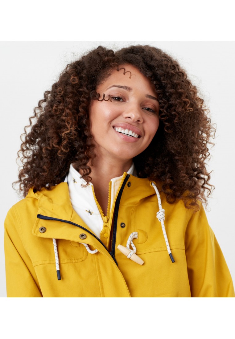 Gelbe Damenregenjacke Coast Mid von Joules Regenwarenhaus