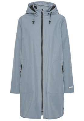 Grey Blue softshell A-Linien-Regenmantel von Ilse Jacobsen