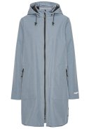 Grey Blue softshell A-Linien-Regenmantel von Ilse Jacobsen