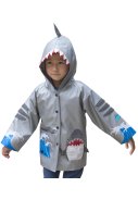 Graue Kinder Regenmantel Shark von Kidorable 2