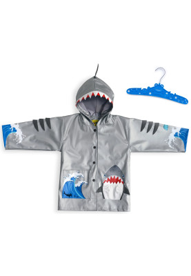 Graue Kinder Regenmantel Shark von Kidorable