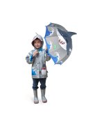 Graue Kinder Regenmantel Shark von Kidorable 4