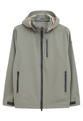 Grün / Graue Softshell Regenjacke für Herren „Stortbui“ von Tantä