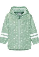 Grün bedruckte Regenjacke mit Fleecefutter von Playshoes