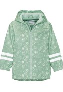 Grün bedruckte Regenjacke mit Fleecefutter von Playshoes