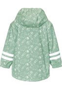 Grün bedruckte Regenjacke mit Fleecefutter von Playshoes 3