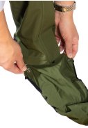 Grüne (Olive) Regenhose  (Langgröße) mit durchgehendem Reißverschluss 4