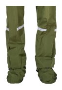 Grüne (Olive) Regenhose  (Langgröße) mit durchgehendem Reißverschluss 6