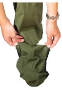 Grün (Olive) Regenhose Storm mit durchgehendem Reißverschluss 8