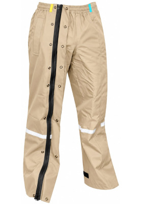 Beige Regenhose Storm mit durchgehendem Reißverschluss