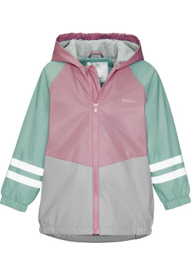 Grün / Rosa Regenjacke mit Fleecefutter von Playshoes