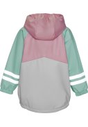 Grün / Rosa Regenjacke mit Fleecefutter von Playshoes 3