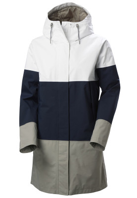 Weiße / Marineblaue / Khakifarbene Damen Regenjacke Koster von Helly Hansen