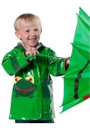 Grüne Kinder Regenmantel Frosch von Kidorable 3