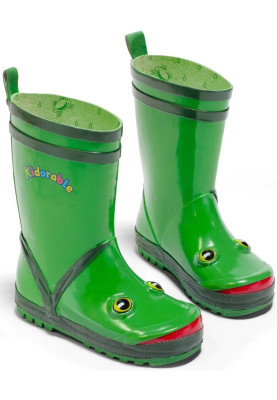 Grüner Kinderregenstiefel Frosch von Kidorable