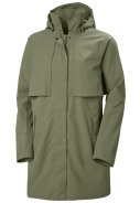 Grüne mittellange Damen-Regenjacke Lilja von Helly Hansen