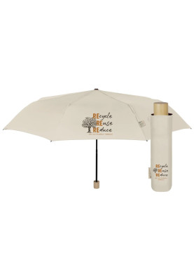 Weißer faltbarer Mandel-Regenschirm von Perletti