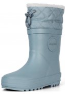 Eisblaue Kinderwinterstiefel aus Naturkautschuk von Druppies 4