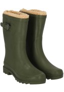 Khaki gefütterte Damen-Gummiregenstiefel Rubber Rain Boots von XQ 1