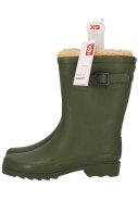 Khaki gefütterte Damen-Gummiregenstiefel Rubber Rain Boots von XQ 2