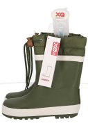 Khaki Kinder-Gummistiefel mit Fleece futter von XQ Footwear 3