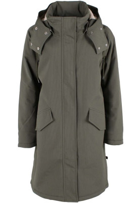 Khakifarbener langer Winterparka „Danexpedition“ von Danefæ