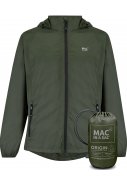Khakigrüne leichtgewichtige Regenjacke von Mac in a Sac 